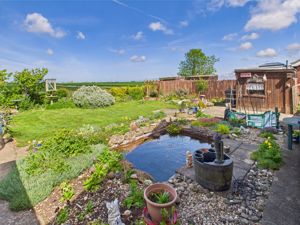 Rear Garden and pond- click for photo gallery